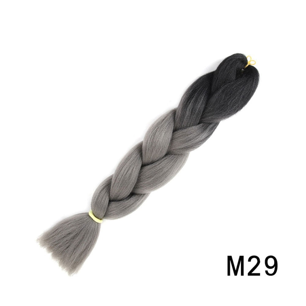 Colorful Ombre Synthetic Braiding Hair Extensions