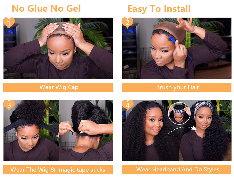 Lindsey Headband Wig - LUX MANE HAIR by Mese