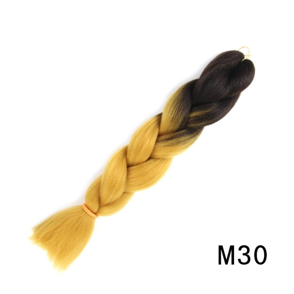 Colorful Ombre Synthetic Braiding Hair Extensions