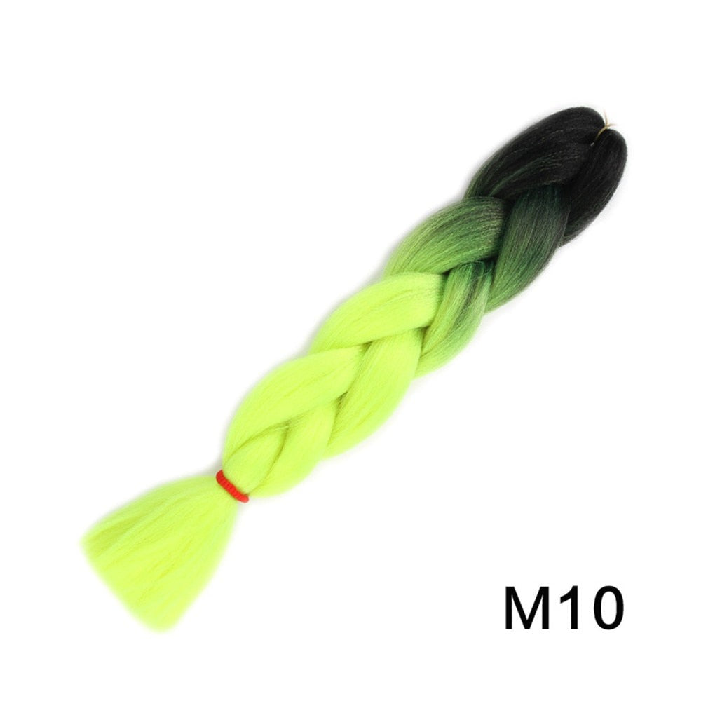 Colorful Ombre Synthetic Braiding Hair Extensions