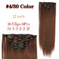 Silky Smooth Synthetic Straight Hair Clips In - Natural, Black Brown Ombre, Ginger - LUX MANE HAIR by Mese