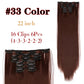 Silky Smooth Synthetic Straight Hair Clips In - Natural, Black Brown Ombre, Ginger - LUX MANE HAIR by Mese