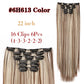 Silky Smooth Synthetic Straight Hair Clips In - Natural, Black Brown Ombre, Ginger - LUX MANE HAIR by Mese