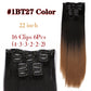 Silky Smooth Synthetic Straight Hair Clips In - Natural, Black Brown Ombre, Ginger - LUX MANE HAIR by Mese