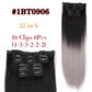 Silky Smooth Synthetic Straight Hair Clips In - Natural, Black Brown Ombre, Ginger - LUX MANE HAIR by Mese