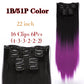 Silky Smooth Synthetic Straight Hair Clips In - Natural, Black Brown Ombre, Ginger - LUX MANE HAIR by Mese