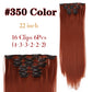 Silky Smooth Synthetic Straight Hair Clips In - Natural, Black Brown Ombre, Ginger - LUX MANE HAIR by Mese