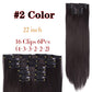 Silky Smooth Synthetic Straight Hair Clips In - Natural, Black Brown Ombre, Ginger - LUX MANE HAIR by Mese