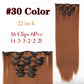 Silky Smooth Synthetic Straight Hair Clips In - Natural, Black Brown Ombre, Ginger - LUX MANE HAIR by Mese