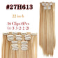 Silky Smooth Synthetic Straight Hair Clips In - Natural, Black Brown Ombre, Ginger - LUX MANE HAIR by Mese