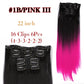 Silky Smooth Synthetic Straight Hair Clips In - Natural, Black Brown Ombre, Ginger - LUX MANE HAIR by Mese