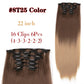 Silky Smooth Synthetic Straight Hair Clips In - Natural, Black Brown Ombre, Ginger - LUX MANE HAIR by Mese