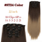 Silky Smooth Synthetic Straight Hair Clips In - Natural, Black Brown Ombre, Ginger - LUX MANE HAIR by Mese